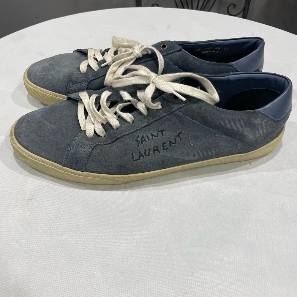 Saint Laurent Men's blue and Cream Sneakers